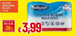 IperFamila Bulkysoft doppia bobina multiuso 2 rotoli offerta