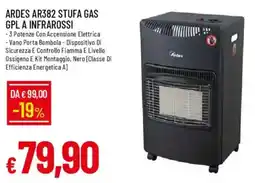 IperFamila ARDES AR382 STUFA GAS GPL A INFRAROSSI offerta