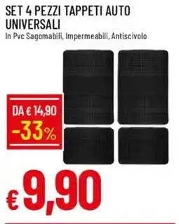 IperFamila Set 4 pezzi tappeti auto universali offerta
