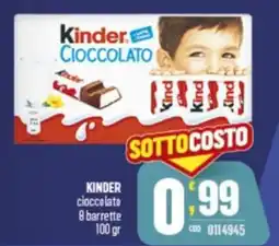 Gruppo di Palo KINDER cioccolato 8 barrette offerta
