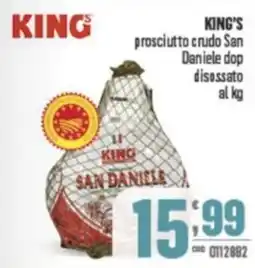 Gruppo di Palo KING'S prosciutto crudo San Daniele dop Blu Italia disossato offerta
