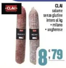 Gruppo di Palo CLAI salame senza glutine intero offerta