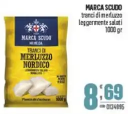 Gruppo di Palo MARCA SCUDO tranci di merluzzo leggermente salati 1000 gr ggermente salati offerta