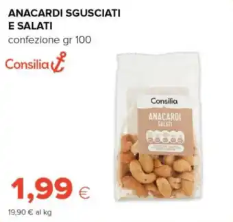 Consilia anacardi sgusciati e salati