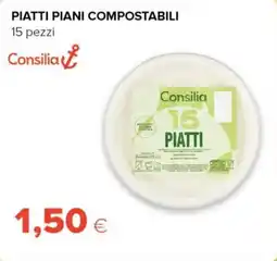 Tigre Consilia piatti piani compostabili offerta
