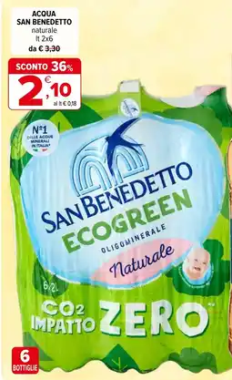 Iperal Acqua san benedetto naturale offerta