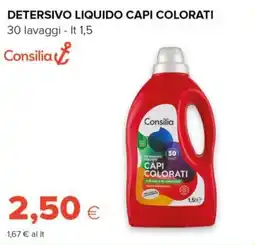 Tigre Consilia detersivo liquido capi colorati offerta