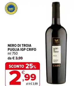 Iperal Nero di troia puglia igp CRIFO offerta