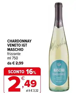 Iperal Chardonnay veneto igt maschio frizzante offerta