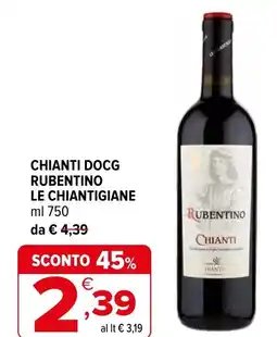Iperal Chianti docg rubentino LE CHIANTIGIANE offerta