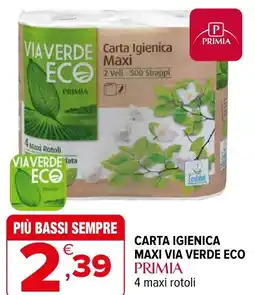 Iperal Carta igienica maxi via verde eco PRIMIA offerta