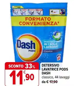 Iperal Detersivo lavatrice pods dash classico offerta