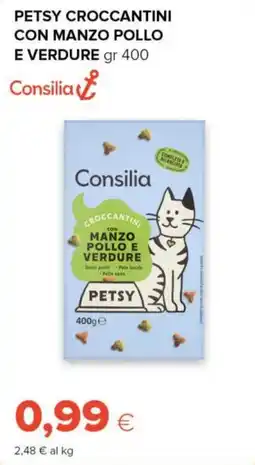 Tigre Consilia petsy croccantini con manzo pollo e verdure offerta