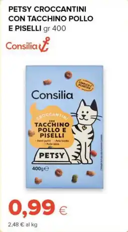 Tigre Consilia petsy croccantini con tacchino pollo e piselli offerta