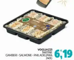 Eté Vogliazzi tartine gamberi - salmone-philadelphia offerta