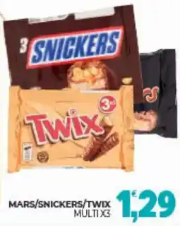Eté Mars/snickers/twix multi x3 offerta