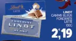 Eté Lindt gamme bleue fondente latte offerta