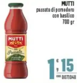 Gruppo di Palo MUTTI passata di pomodoro con basilico offerta