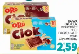 Eté Saiwa oro ciok mini pocket soft cuor di latte offerta