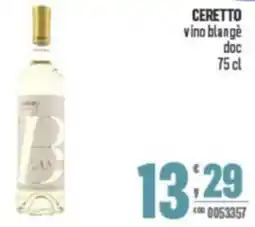 Gruppo di Palo CERETTO vino blangè doc offerta