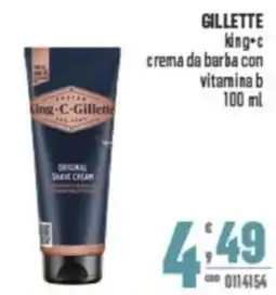 Gruppo di Palo GILLETTE king-c crema da barba con vitamina b offerta