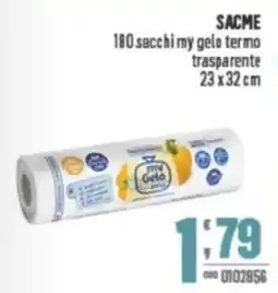 Gruppo di Palo SACME 180 sacchi my gelo termo trasparente offerta