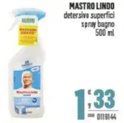 Gruppo di Palo MASTRO LINDO detersivo superfici spray bagno offerta