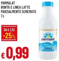 Galassia Parmalat bontà e linea latte parzialmente scremato offerta