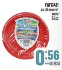 Gruppo di Palo FATIGATI piatti dessert rossi offerta