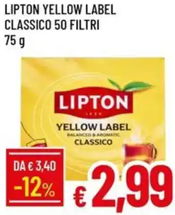 Galassia Lipton yellow label classico 50 filtri offerta