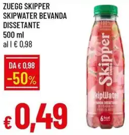 Galassia Zuegg skipper skipwater bevanda dissetante offerta