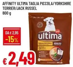 Galassia Affinity ultima taglia piccola/yorkshire terrier/jack russel offerta