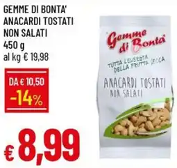 Galassia Gemme di bonta' anacardi tostati non salati offerta