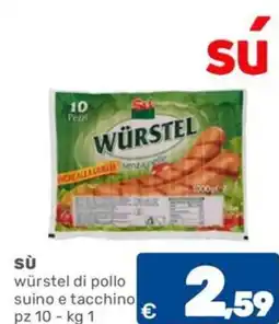 C+C Cash and Carry SÙ würstel di pollo suino e tacchino offerta