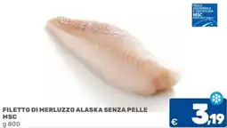 C+C Cash and Carry Filetto di merluzzo alaska senza pelle MSC offerta