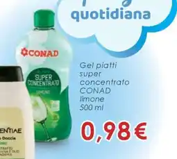 Conad Gel piatti super concentrato CONAD limone offerta