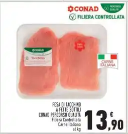 Conad Fesa di Tacchino a Fette Sottili offerta
