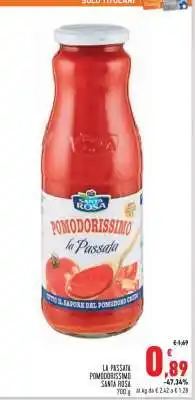 Conad LA PASSATA POMODORISSIMO SANTA ROSA offerta