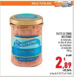 Conad FILETTI DI TONNO NOSTROMO offerta