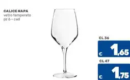 C+C Cash and Carry Calice napa vetro temperato offerta