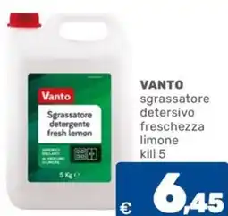C+C Cash and Carry VANTO sgrassatore detersivo freschezza limone kili 5 offerta