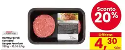 Interspar Hamburger di Scottona Despar Premium offerta