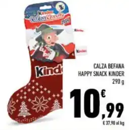 Conad City Calza befana happy snack kinder offerta