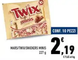 Conad City Mars/twix/snickers minis offerta