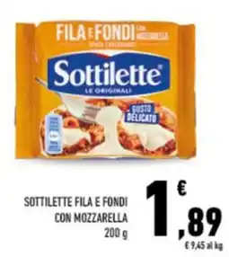 Conad City Sottilette fila e fondi con mozzarella offerta