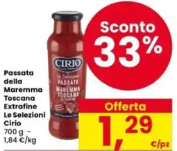 Interspar Passata della Maremma Toscana Extrafine Le Selezioni Cirio offerta