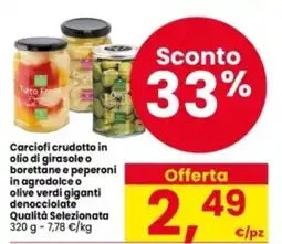 Interspar Carciofi crudotto in olio di girasole o borettane e peperoni in agrodolce Qualità Selezionata offerta