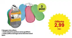 Interspar 3 Spugne microfibra Apex offerta