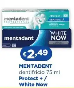 Acqua & Sapone MENTADENT dentifricio Protect +/ White Now offerta