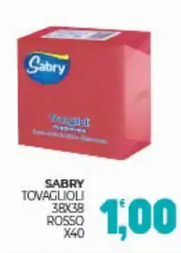 Eté Sabry tovaglioli 38x38 rosso offerta